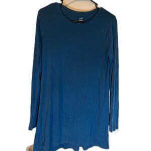 J.Jill Perfect Pima Cotton Dark Teal Casual Luxe Normcore Minimalist Tunic S